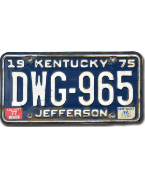 Americká SPZ Kentucky 1975 Jefferson DWG-965