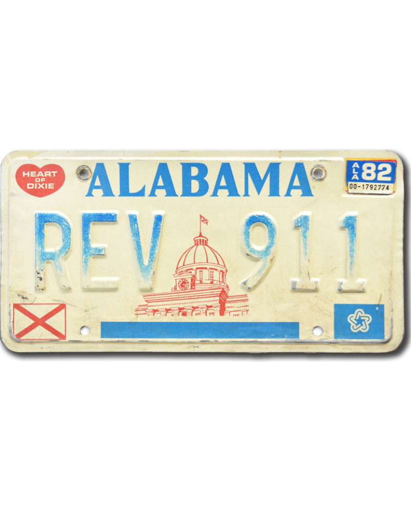 Americká SPZ Alabama 1982 Capitol EREV 911