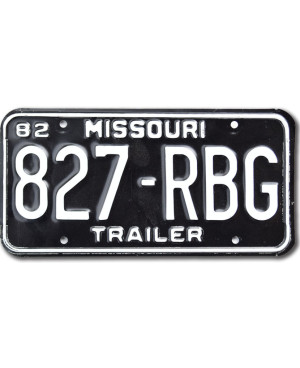 Americká SPZ Missouri1982 Trailer 827-RBG