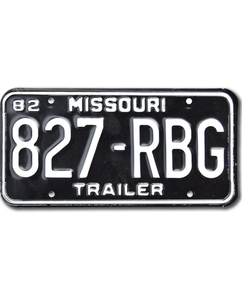 Americká SPZ Missouri1982 Trailer 827-RBG