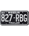 Americká SPZ Missouri1982 Trailer 827-RBG