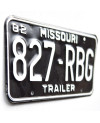 Americká SPZ Missouri1982 Trailer 827-RBG