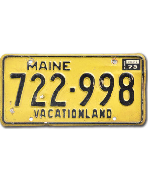 Americká SPZ Maine 1973 Vacationland 722-998