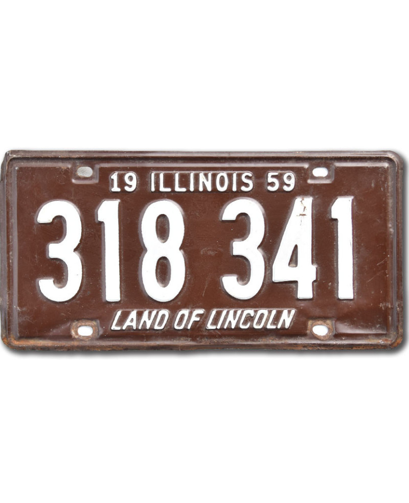 Americká SPZ Illinois 1959 Brown 318 341