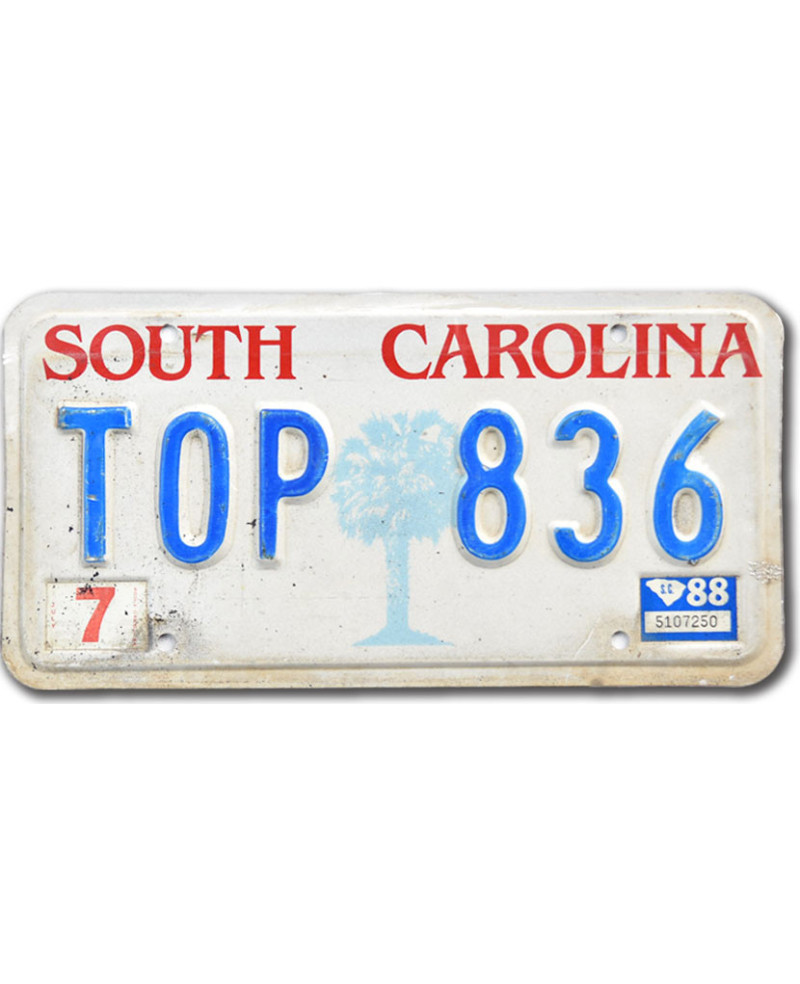 Americká SPZ South Carolina Tree 1988 TOP 836
