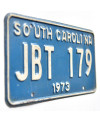 Americká SPZ South Carolina 1973 Blue JBT 179