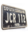 Americká SPZ South Carolina 1972 Black JCR 112
