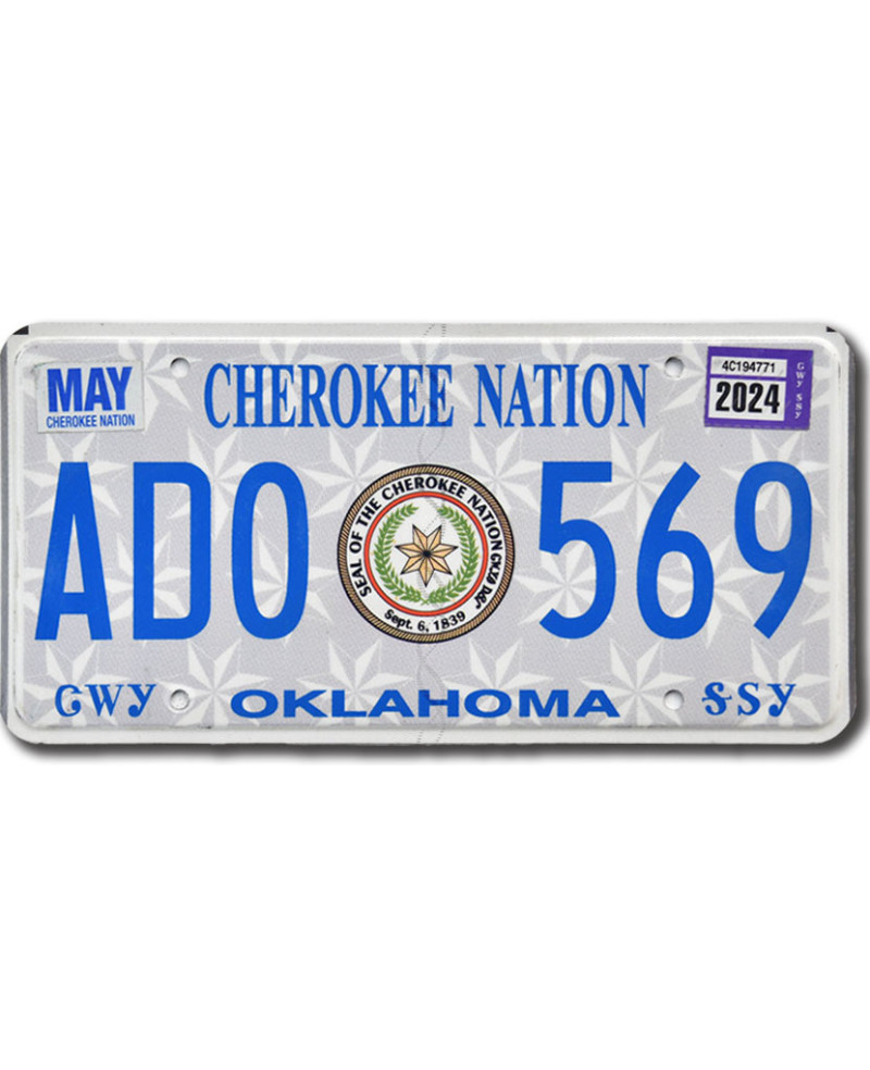 Americká SPZ Oklahoma Cherokee Nation ADO 569