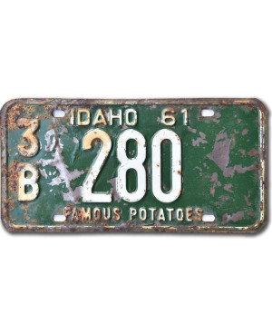 Americká SPZ Idaho 1961 Famous Potatoes Green 3B 280