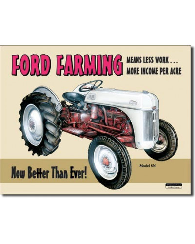 Plechová cedule Ford Farming 8N 40 cm x 32 cm