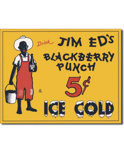 Plechová cedule Jim Eds Blackberry Punch 40 cm x 32 cm
