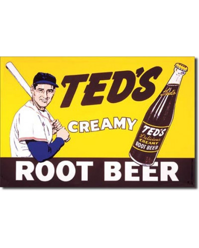 Plechová cedule Teds Creamy Root Beer 40 cm x 32 cm