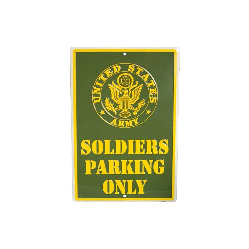 Plechová cedule Soldiers Parking Only 30cm x 45 cm