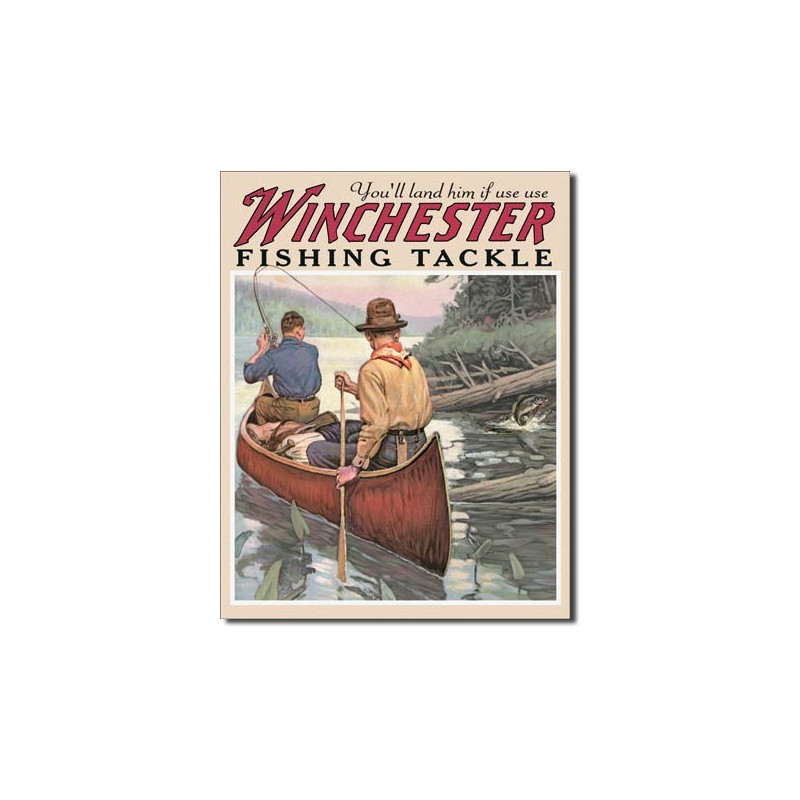 Plechová cedule Winchester Fishing Tackle 32 cm x 40 cm Plechová cedule Winchester Fishing Tackle 32 cm x 40 cm