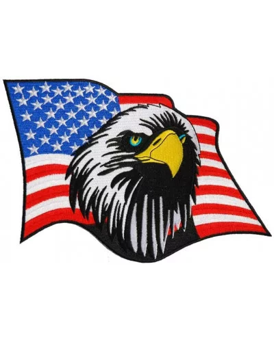 Moto nášivka Eagle US Flag velká 18 cm x 18 cm