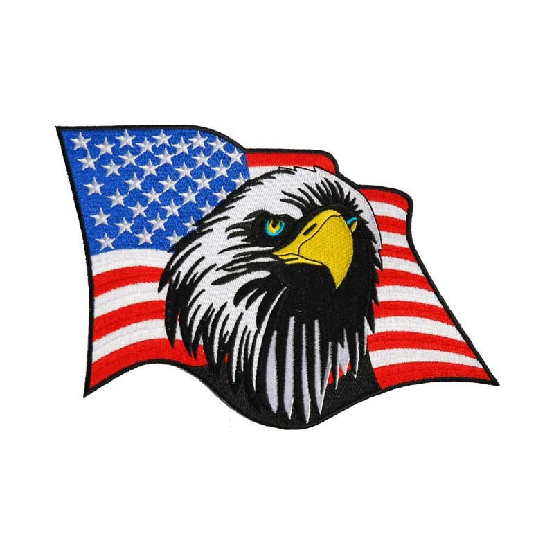 Moto nášivka Eagle US Flag velká 18 cm x 18 cm