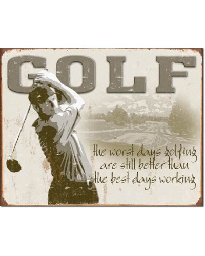 Plechová cedule Golf Best Days 40 cm x 32 cm