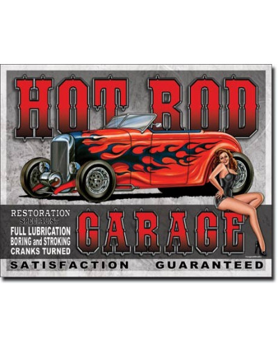 Plechová cedule Legends - Hot Rod Garage 40 cm x 32 cm