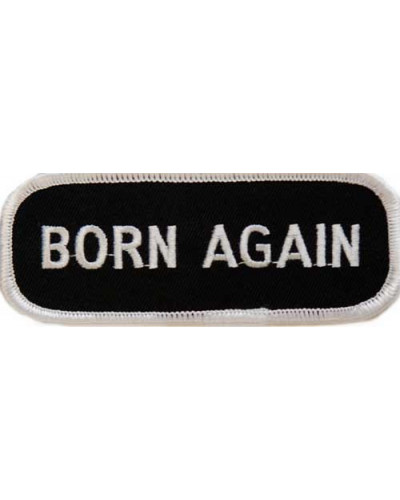 Moto nášivka Born Again 10 cm x 4 cm