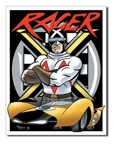 Plechová cedule Speed Racer - Racer X 32 cm x 40 cm