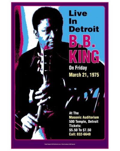 Koncertní plakát BB King, Detroit, 1975