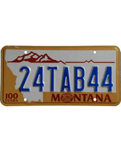 Americká SPZ Montana 100 years