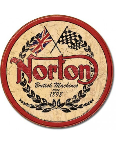 Plechová cedule Norton - Logo Round 28 cm