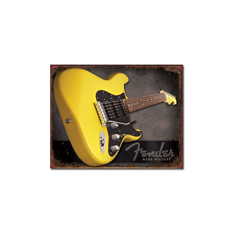 Plechová cedule Fender - Make History 40 cm x 32 cm Plechová cedule Fender - Make History 40 cm x 32 cm