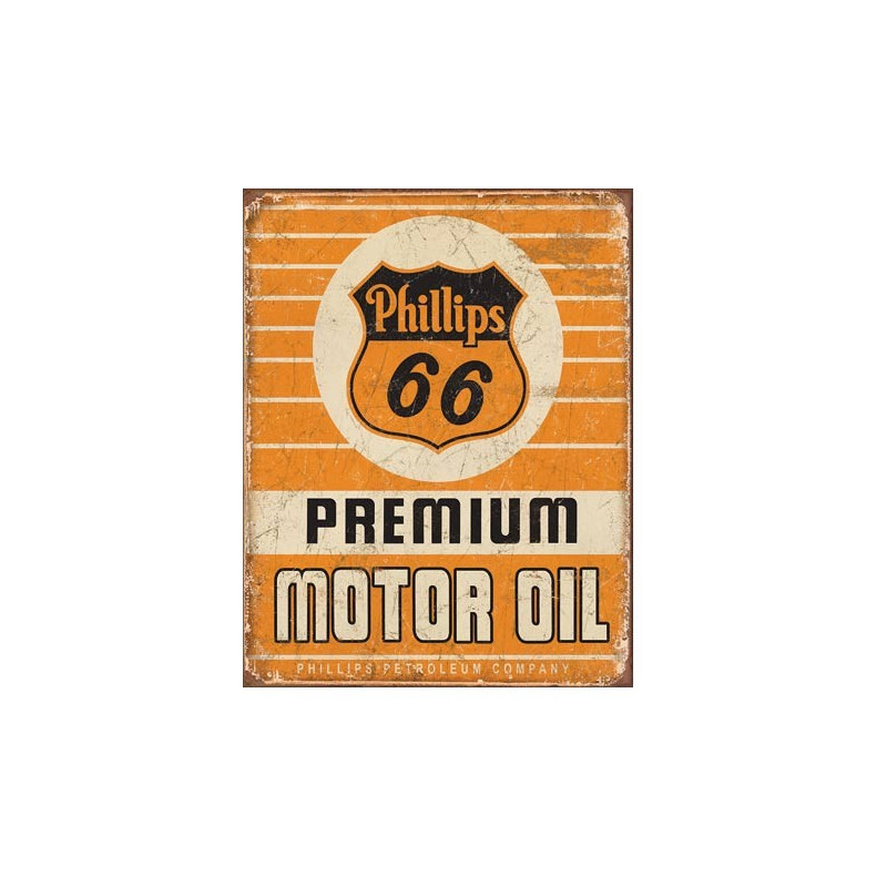 Plechová cedule Phillips 66 Premium Oil 40 cm x 32 cm