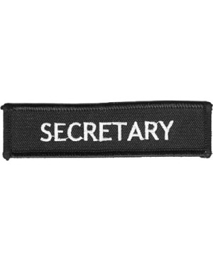 Moto nášivka Secretary white 10cm x 3cm