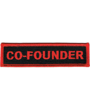 Moto nášivka Co-Founder red 10cm x 2,5cm