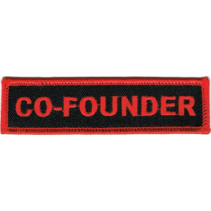 Moto nášivka Co-Founder red 10cm x 2,5cm