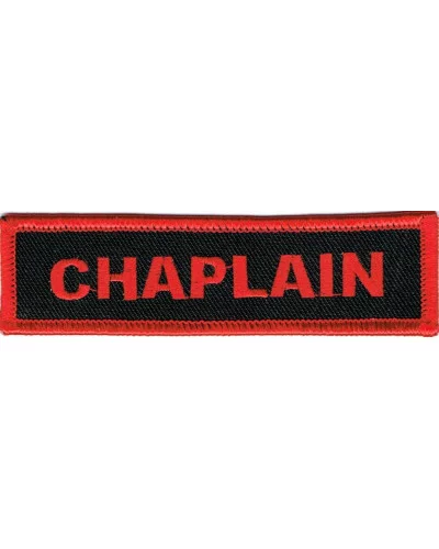 Moto nášivka Chaplain red 10cm x 2,5cm
