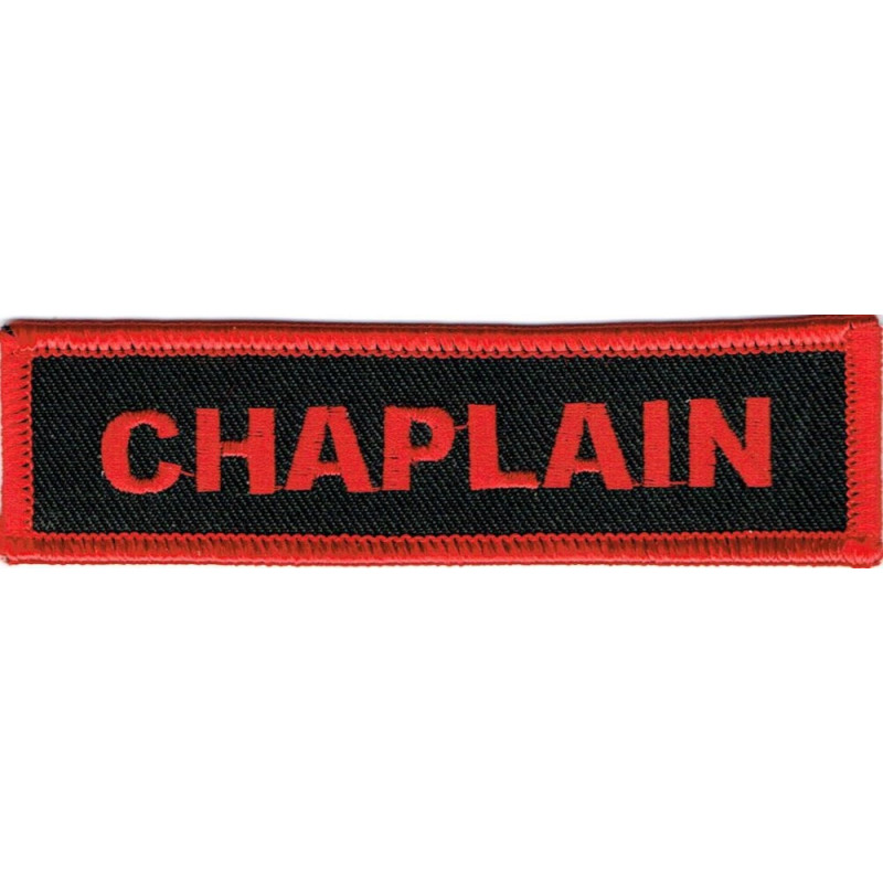 Moto nášivka Chaplain red 10cm x 2,5cm Moto nášivka Chaplain red 10cm x 2,5cm