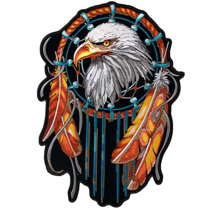 Moto nášivka BS Eagle Dream Catcher XXL na záda 30 cm x 21 cm