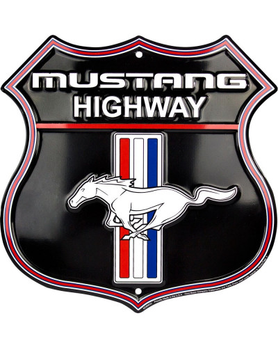 Plechová cedule Ford Mustang Highway 30cm x 30 cm