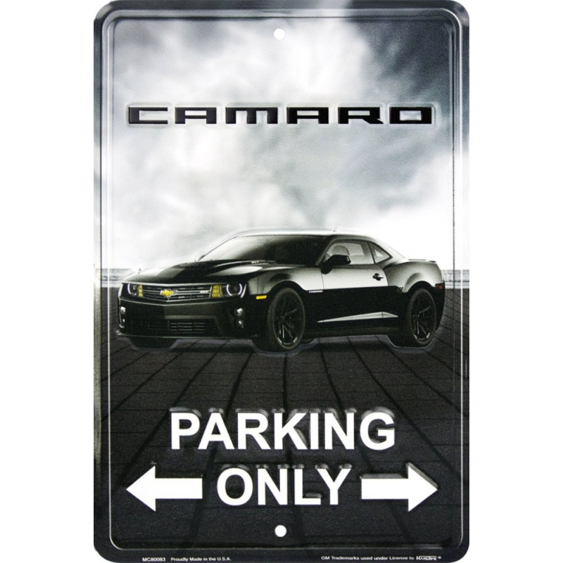 Plechová cedule Camaro Parking, 20cm x 30cm