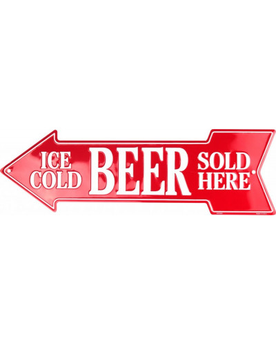 Plechová cedule Beer arrow, 15cm x 50cm