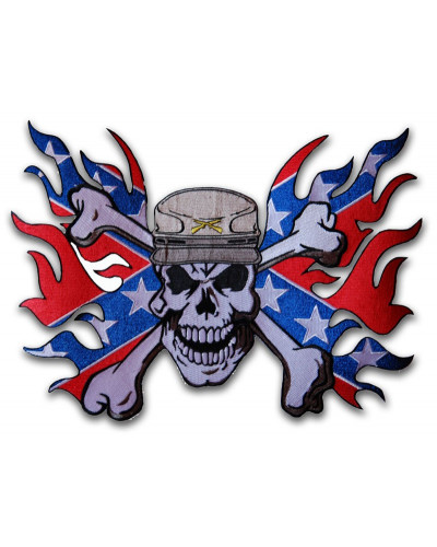 Moto nášivka Confederate Soldier XXL na záda 30 cm x 22 cm
