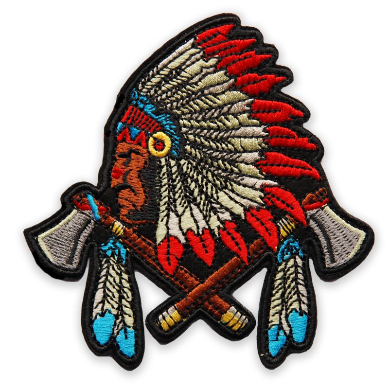 Moto nášivka Indian tomahawk 9cm x 10cm
