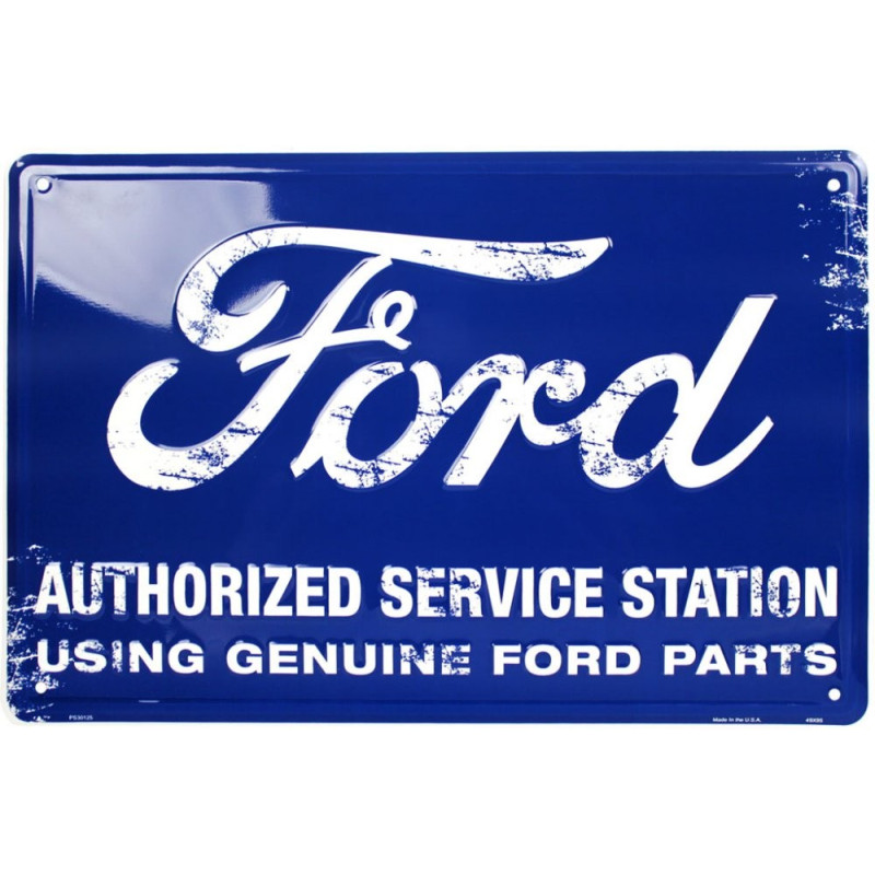 Plechová cedule Ford Authorized Service Station 45 cm x 30cm