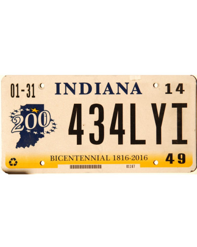 Americká SPZ Indiana Bicentennial