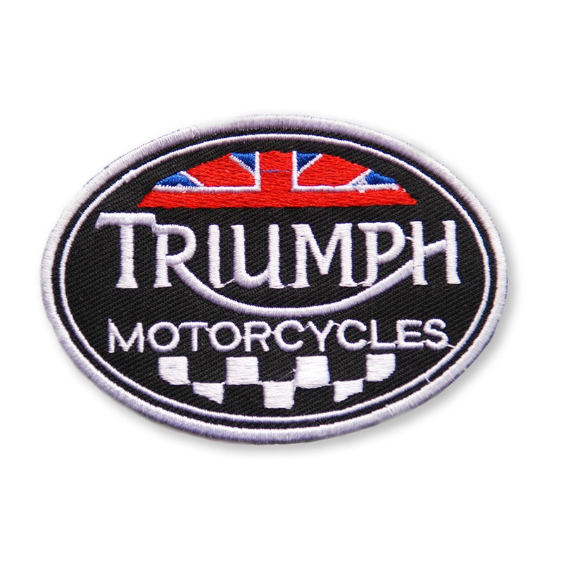 Moto nášivka Triumph oval 8 cm x 6 cm