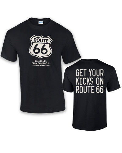 Tričko Route 66 Get Your Kicks Black