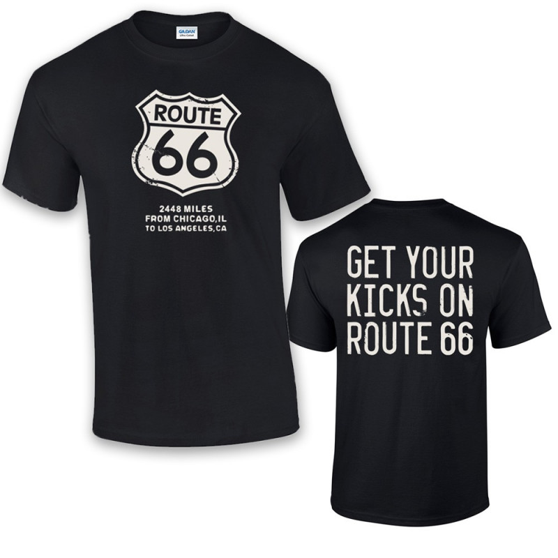 Pánské tričko Route 66 Get Your Kicks černé