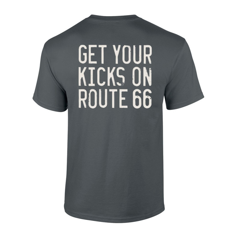 Tričko ROUTE 66 Get Your Kicks Grey back