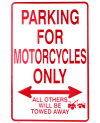 Plechová cedule Motorcycles Parking Only 20 cm x 30 cm