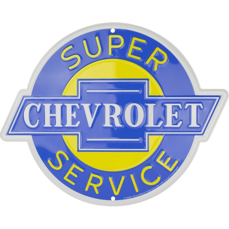 Plechová cedule Chevrolet Super Service 30 cm