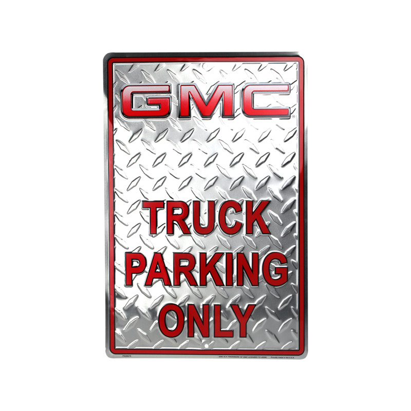 Plechová cedule GMC Parking 30 cm x 45 cm Plechová cedule GMC Parking 30 cm x 45 cm