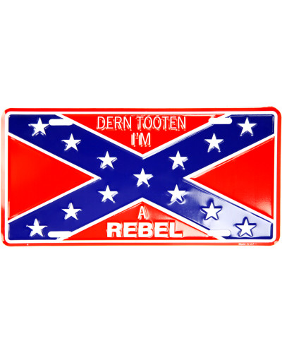 Americká SPZ Confederate Flag Im Rebel